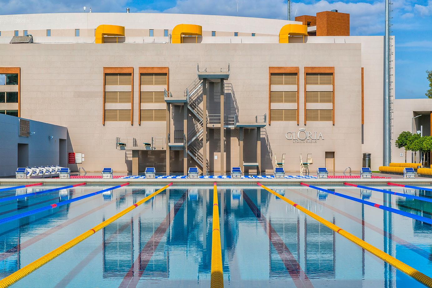 Outdoor swimming lanes at Gloria Sports Arena